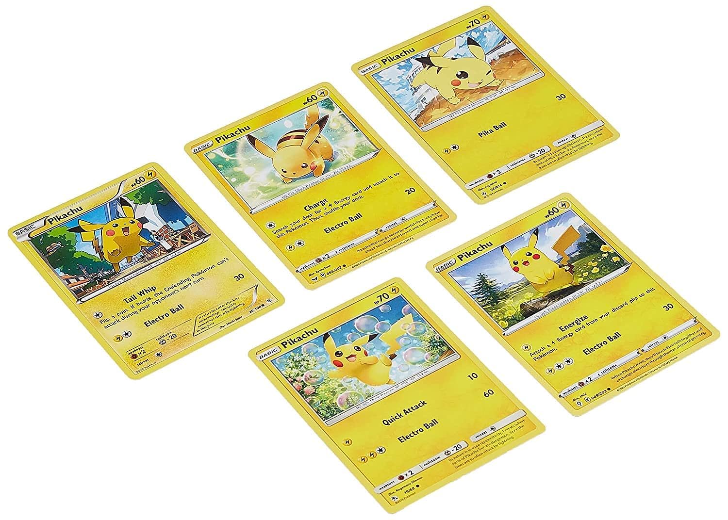 3 5 Assorted Pikachu Pokemon Cards