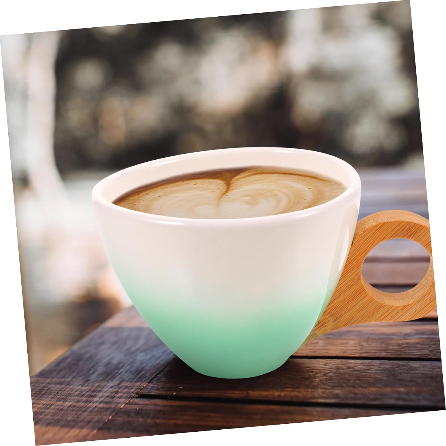 Mobestech 2-Piece 150ML Gradient Color Ceramic Coffee Cup Set Creative Design Multi-functional Use for Home and Office for Coffee Tea and Juice