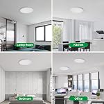 Lumière de plafond LED encastrée de 18 pouces, 5 réglages de température de couleur (3000K/3500K/4000K/5000K/6500K) 36W luminaire monté en surface ultra mince, luminosité dimmable pour salon