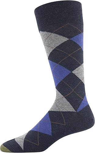 Miniatura 3 de GOLDTOE Calcetines de vestir Carlyle Argyle Crew para hombre, 3 pares