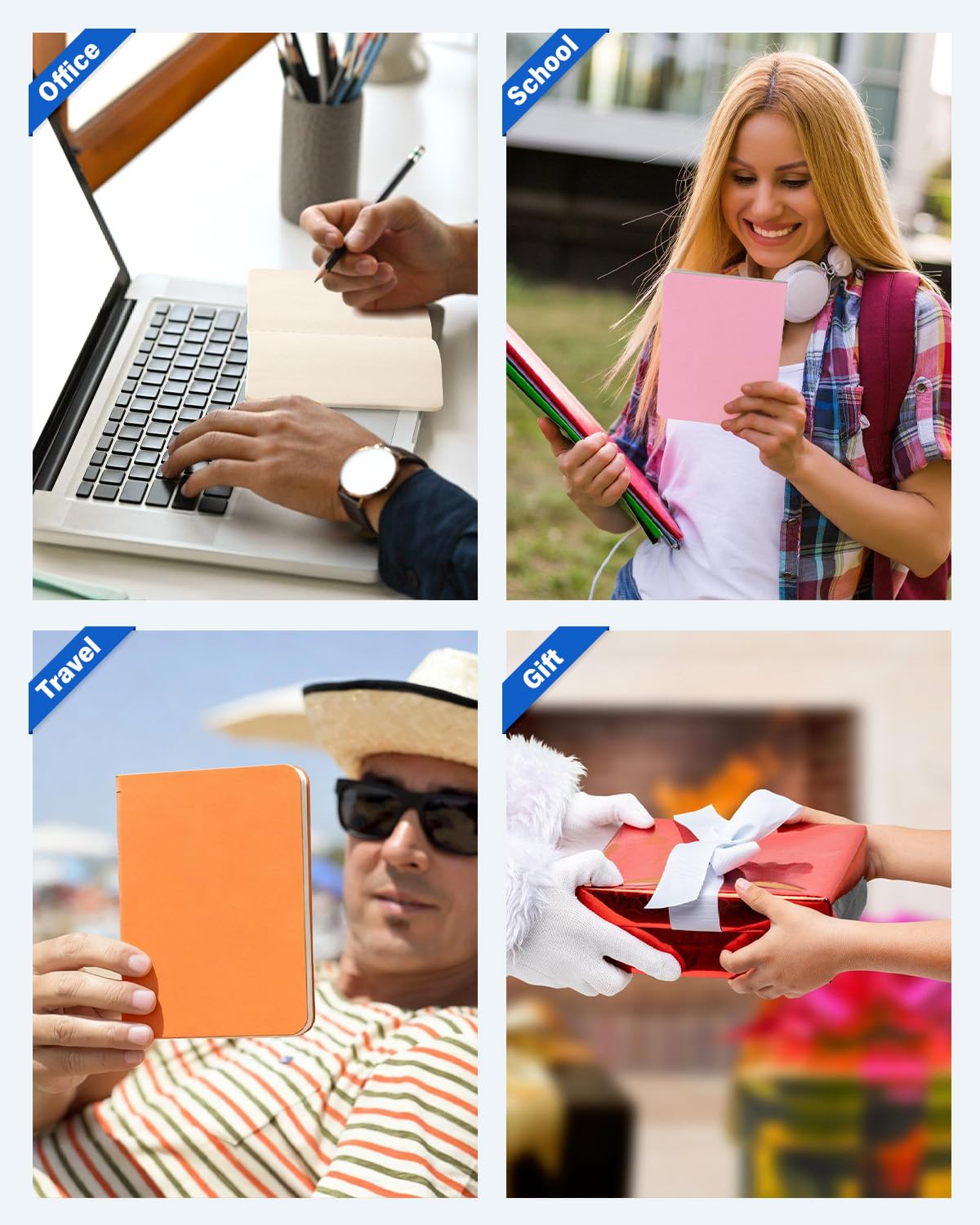 Dynta Kleines Notizbuch, Großpackung, 60 Packungen, A6 (10,8 x 14 cm), Mini-Skizzenbücher, blanko, bunt, unliniert, Taschen-Tagebücher für Kinder, Zeichnen, Notizblock, 30 Blatt/60 Seiten