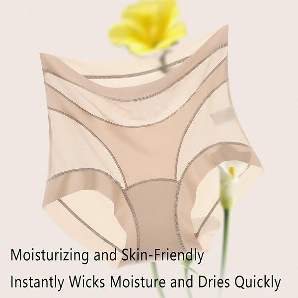 Reyneey Curvlya Underwear, Women’s Silky Soft High-Waisted Tummy Control Seamless Full Coverage Boyshorts Panties - 4