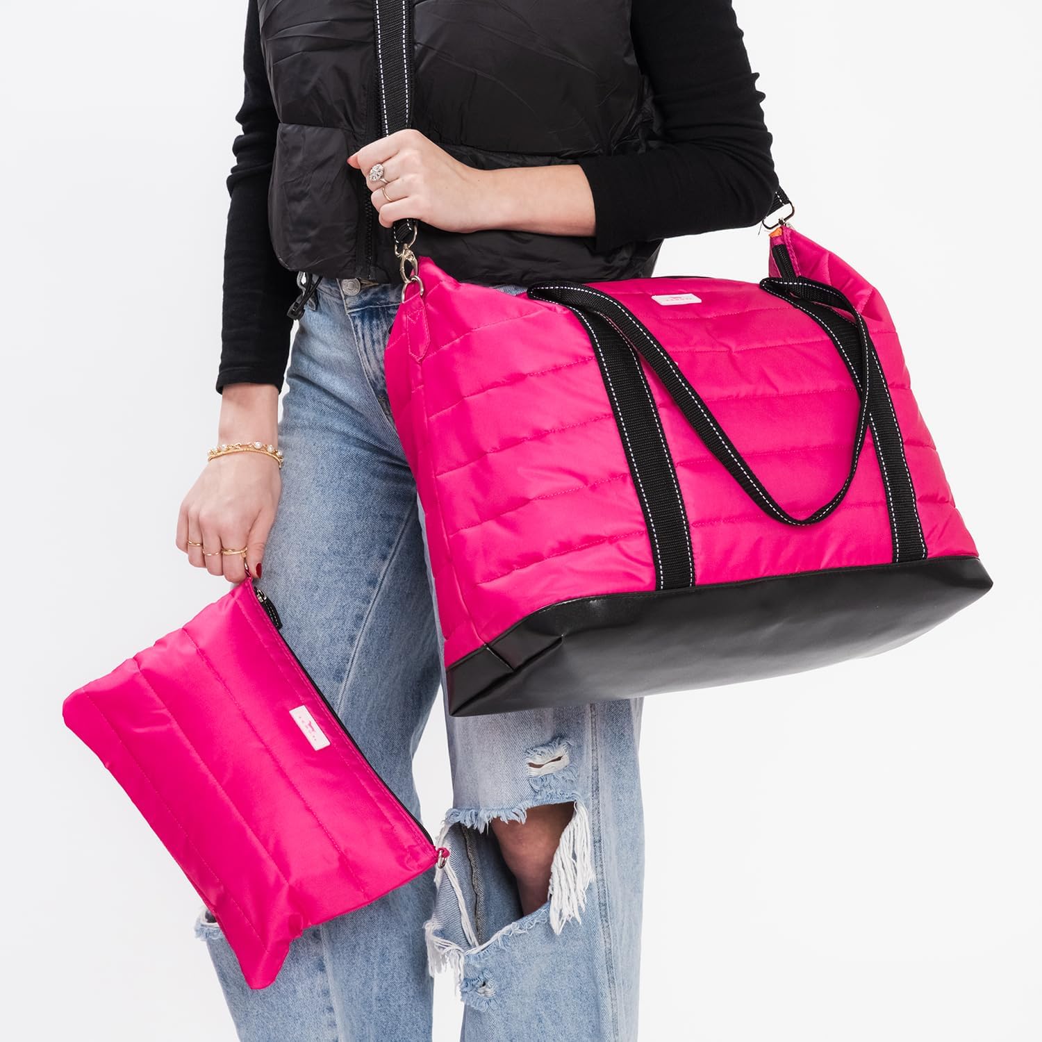 SCOUT 3-in-1 Puffer Travel System: Tote Plus Pouch, Both Convert to Crossbodies