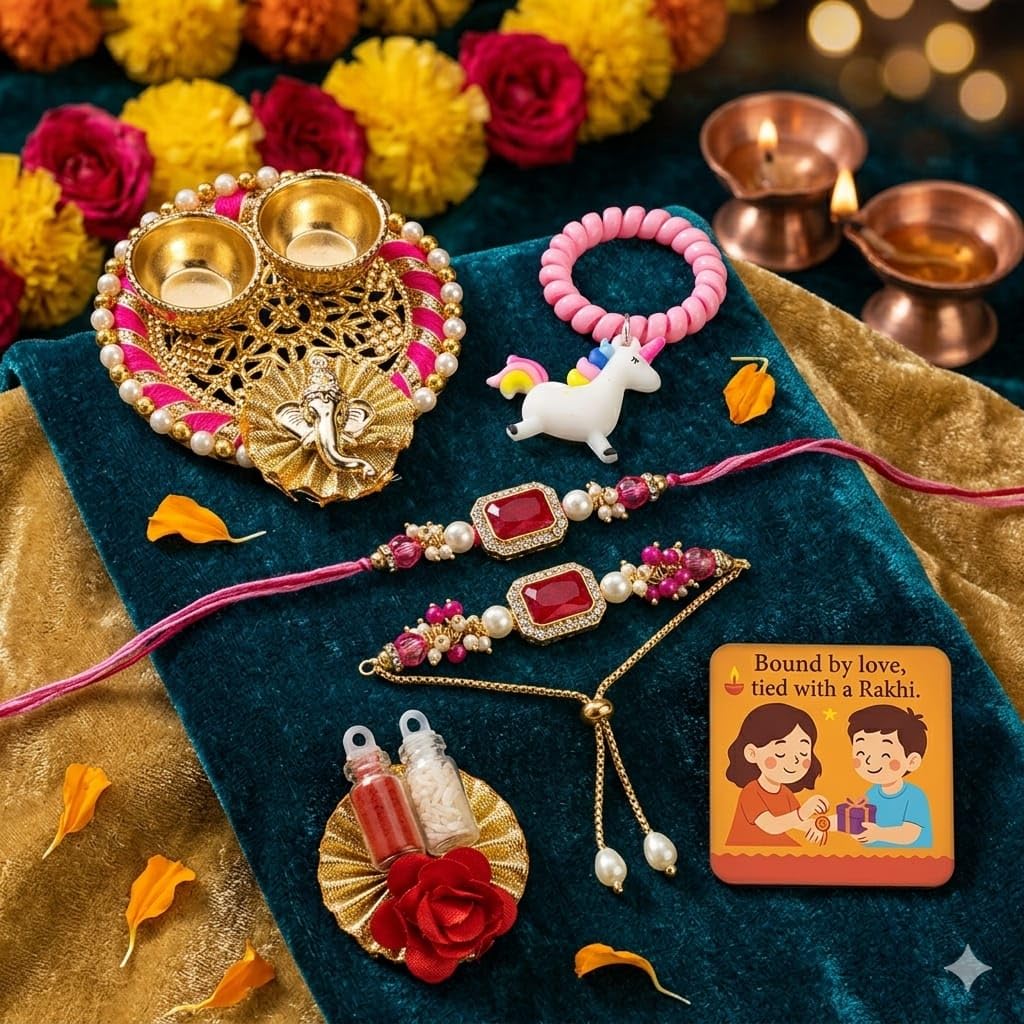 RakshaBandhan Gift Hamper for Bhaiya-Bhabhi, Rakhi Gift Combo Set for Brother/Bhai/Sister/Kids, Dora Rakhi/Lumba Rakhi/Kids Rakhi-image-27