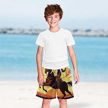 Amazon.com: UMIRIKO Cowboy Little Boys Swim Trunks Kids Board