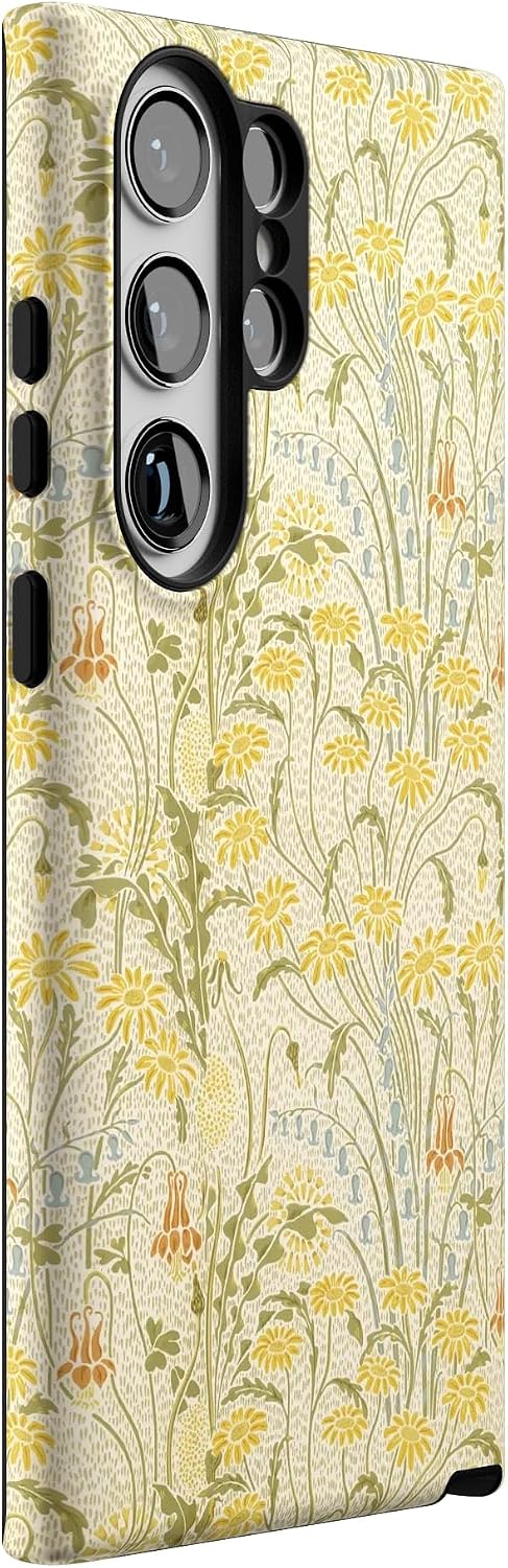Casely Galaxy S23 Ultra Case | Boho Blooms | Golden Floral | Essential Slim Dual-Layer Protective Design