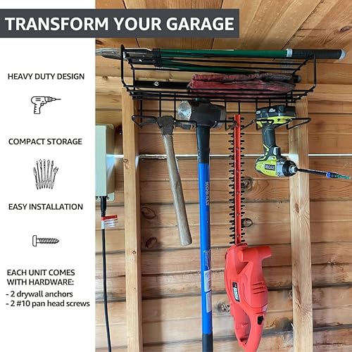 Miniatura 3 de c2M Estante flotante de alta resistencia para herramientas  Estante de almacenamiento montado en la pared para herramientas de mano y eléctricas,