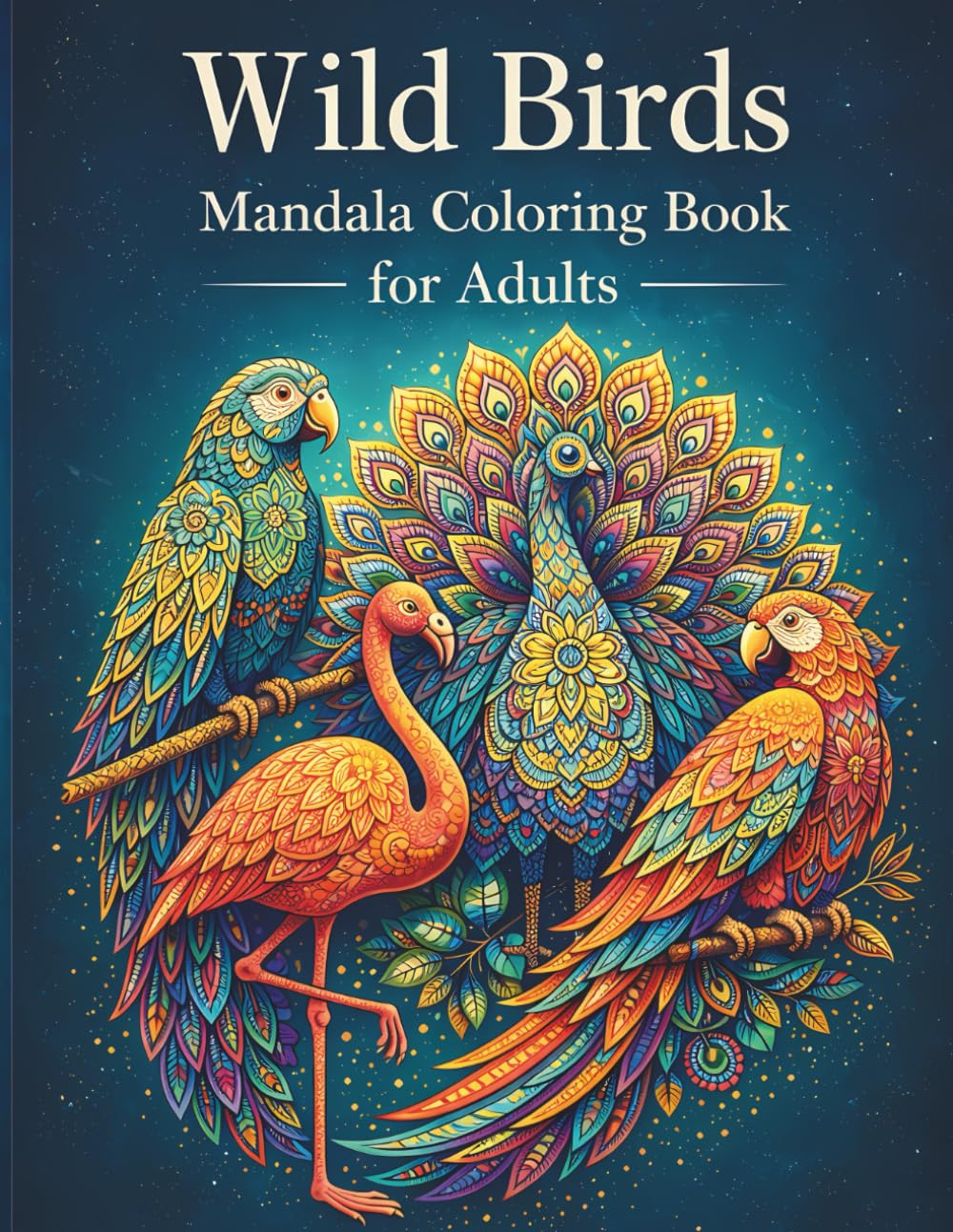Wild Birds Mandala Coloring Book for Adults: Intricate Feathered Patterns for Relaxation, Mindful Coloring & Stress Relief