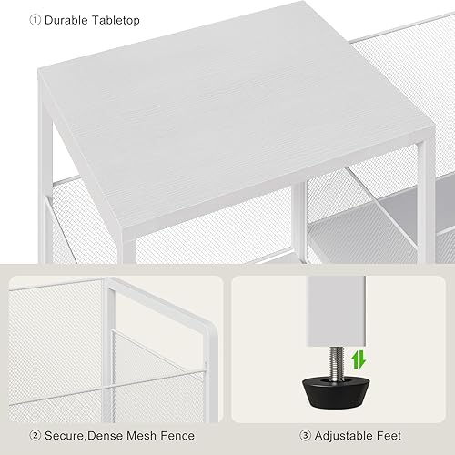 Miniatura 6 de Soporte para tocadiscos, mesa de tocadiscos con almacenamiento de vinilo con capacidad para hasta 300 álbumes, armario de almacenamiento para discos