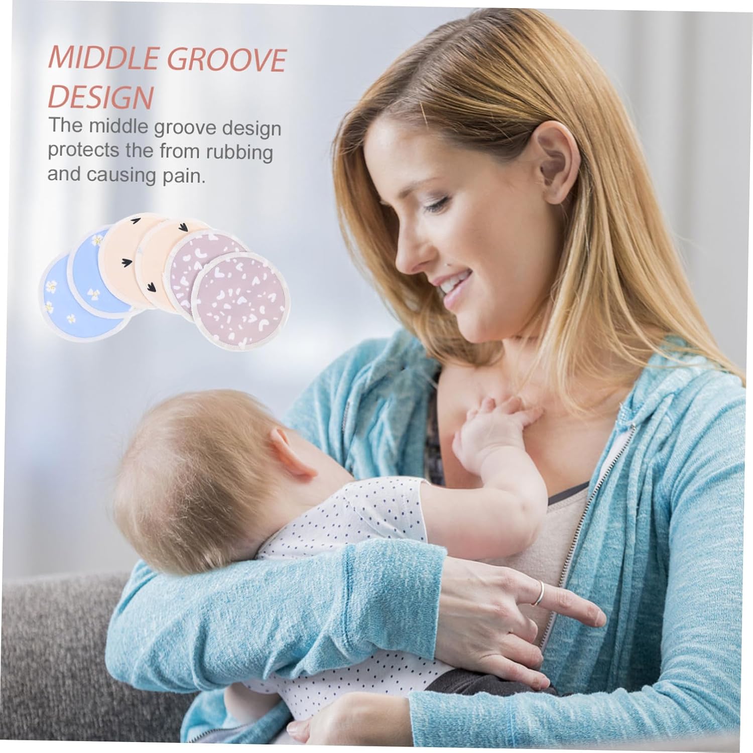 Toyvian 1set Reusable Breastfeeding Pads -galactorrhea Cushions Washable Nursing Pads for Comfortable Use Soft and Absorbent Breastfeeding Accessories for Moms