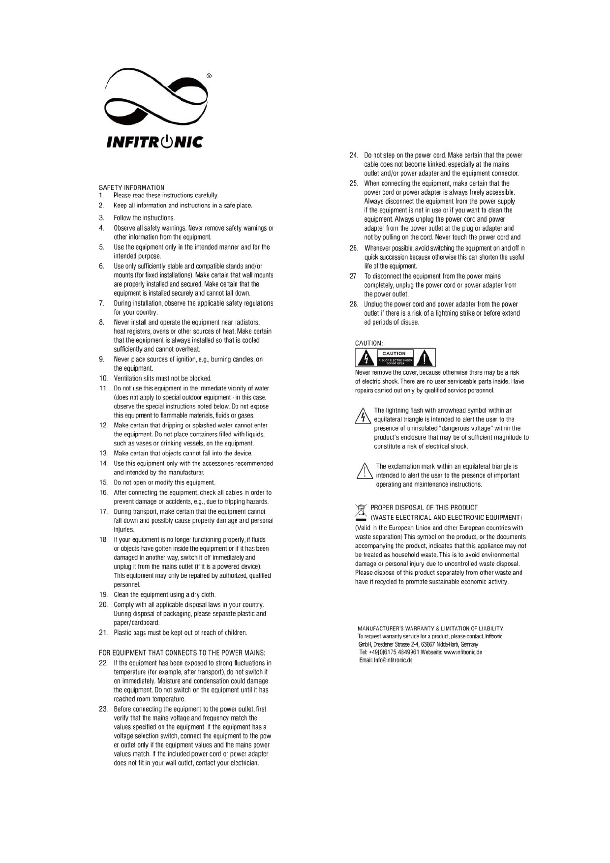 Infitronic - INSV1014-19 pouces 1HE 7 prises Bloc de courant avec voltage et ampèremètre numérique