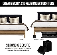 Vista 5 de Utopia Bedding Elevadores de cama de 2 pulgadas, paquete de 8, elevadores ajustables para muebles de 2 y 4 pulgadas, espuma antideslizante