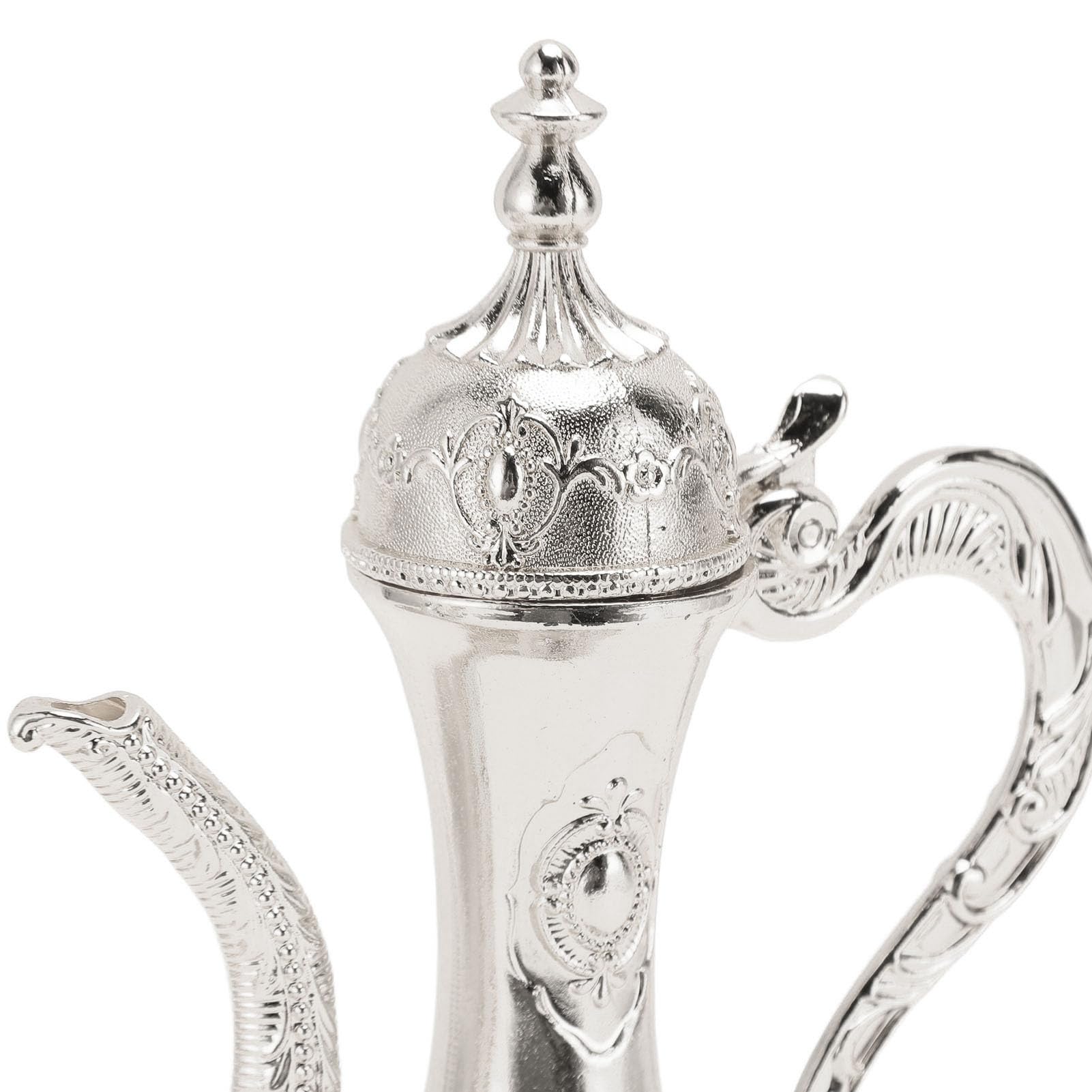 Service à thé Turc, Cafetière Turque Vintage avec 6 Tasses à café et Plateau à thé, Kit de Pot à Vin en Métal en Alliage de Zinc, Pichet en Verre à Vin Européen pour la Maison,