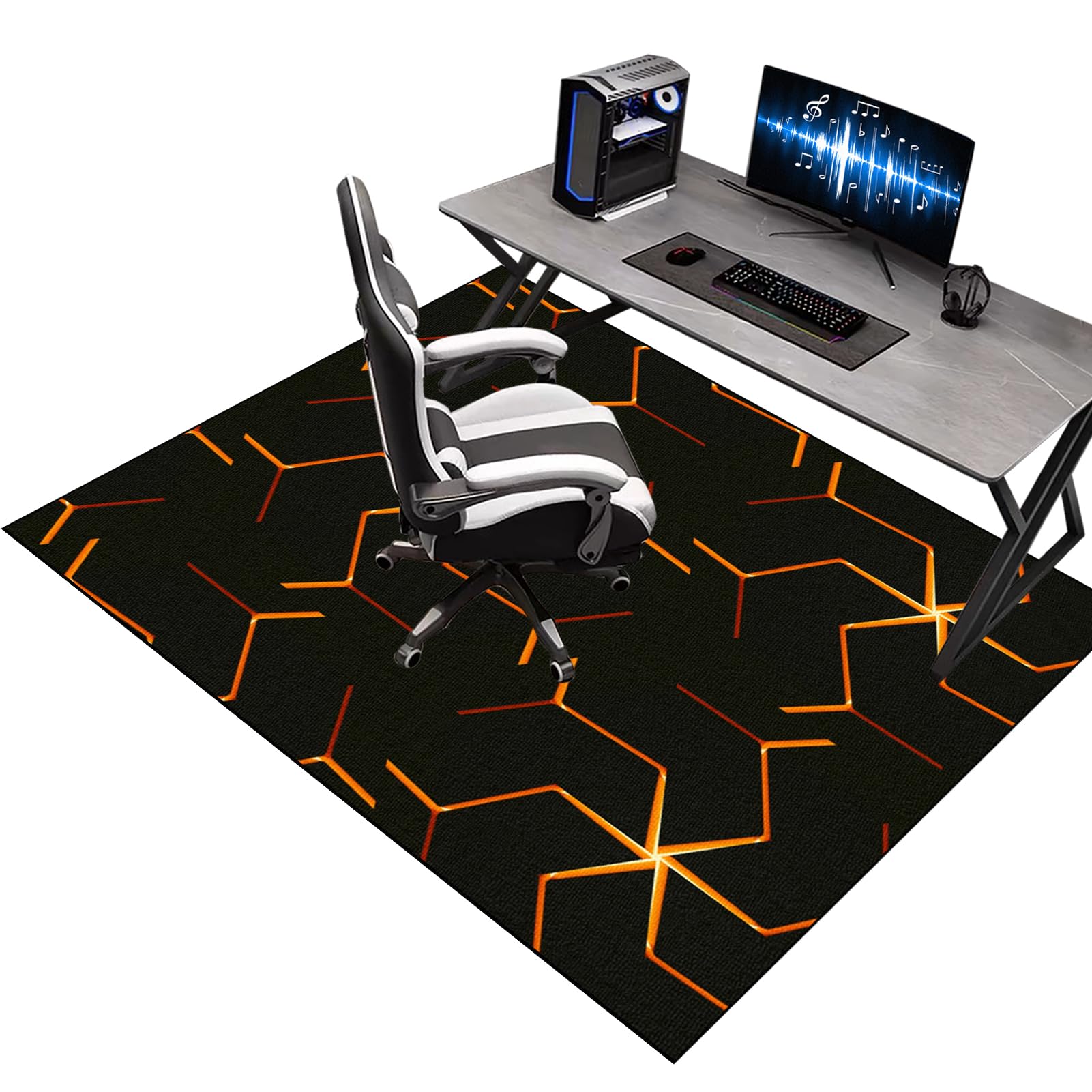 Office Chair Mat for Carpet, Computer Desk Chair Mat for Hard Floor, Floor Protectors for Rolling Chairs, Gaming Chair Mat for Wooden Floors, Floor Mats for Home Office Floor Protection 200 x 300 cm