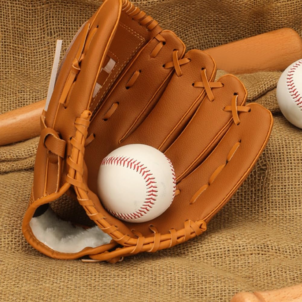 Guantes de Béisbol para Práctica de Entrenamiento de Mano Izquierda para Deportes Al Aire Libre, Guantes de Bolsillo para Jugadores de Mano de Lanzador, 10,5 Pulgadas, Color Azul