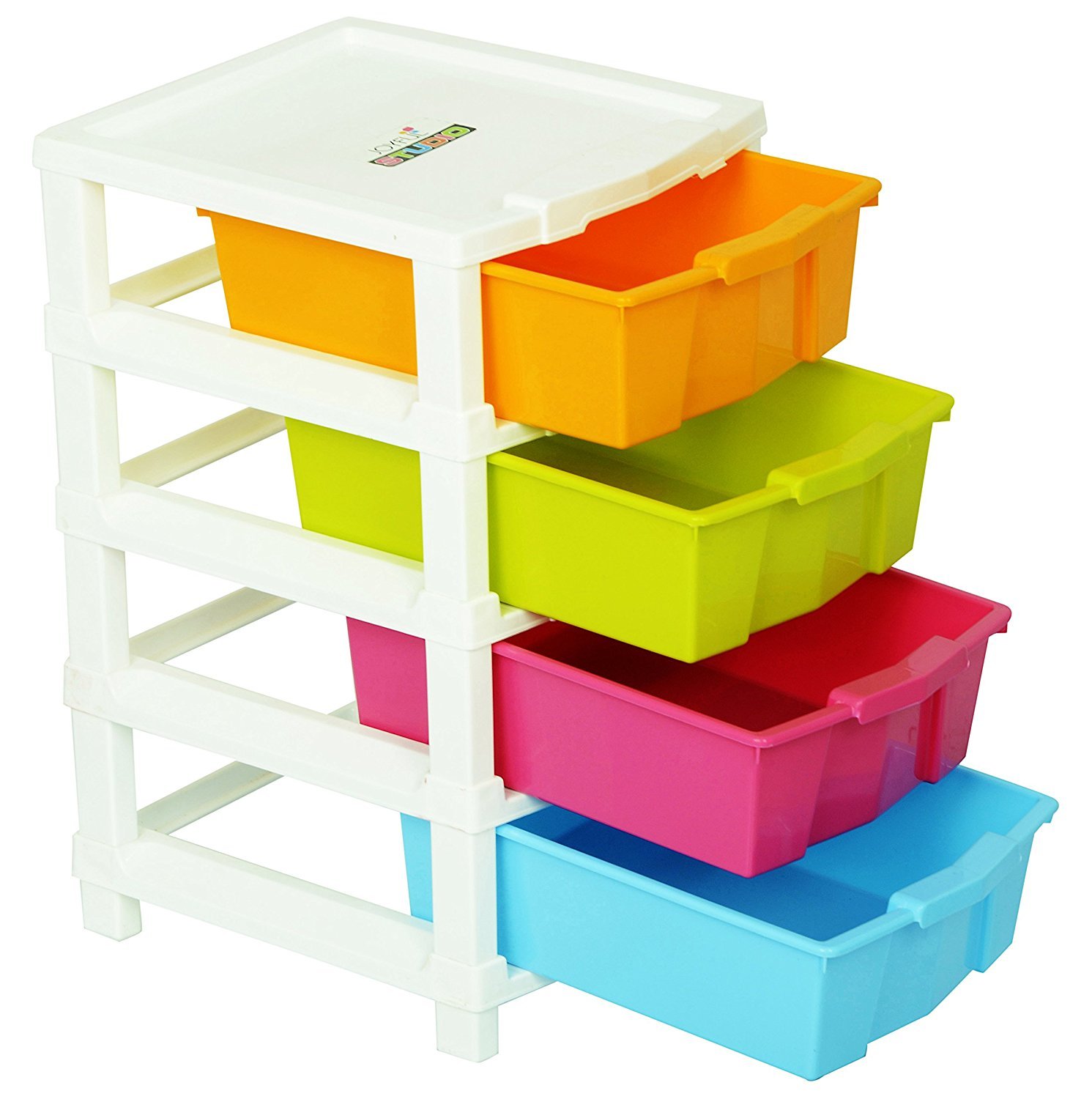 Joyful Plastic Modular 4 Drawer Set (63 cm x 33 cm x 23 cm) Amazon.in