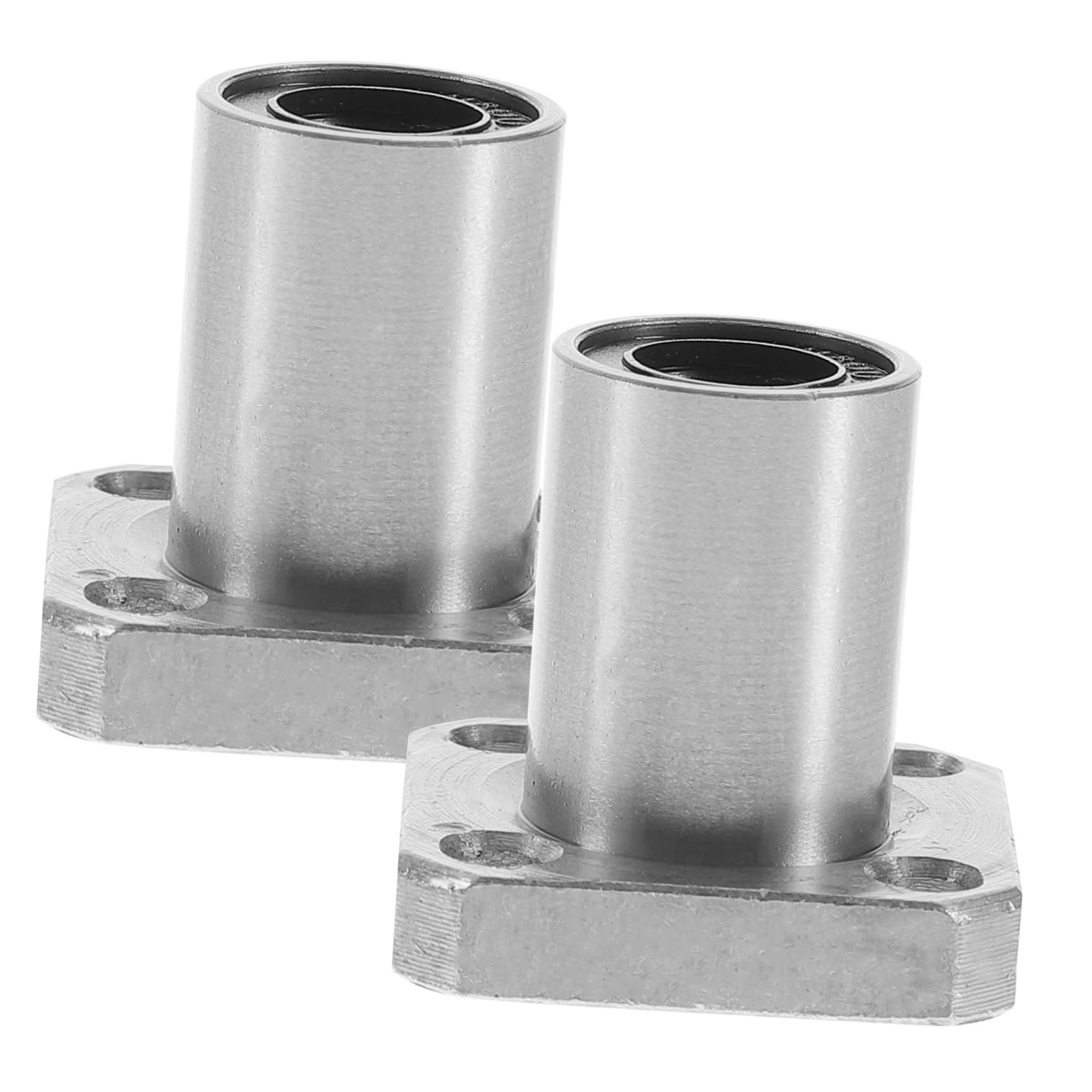 NAMOARLY 2pcs Linear Guide Axis Practical Ball Bearing Flanged Sleeve Bearings Square Flange Linear Bearings Flange Bearing Square Linear Bearings Extra Linear Bearings Ball Bearings Silver