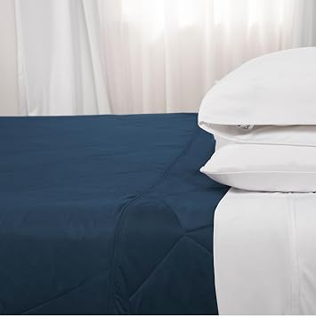 Bedgear Cooling Blanket Queen & Ver-Tex Mattress Protector Bundle Dual-Sided Cooling Blanket & Waterproof Mattress Cover for Hot Sleepers Lightweight, Hypoallergenic, All-Season Comfort