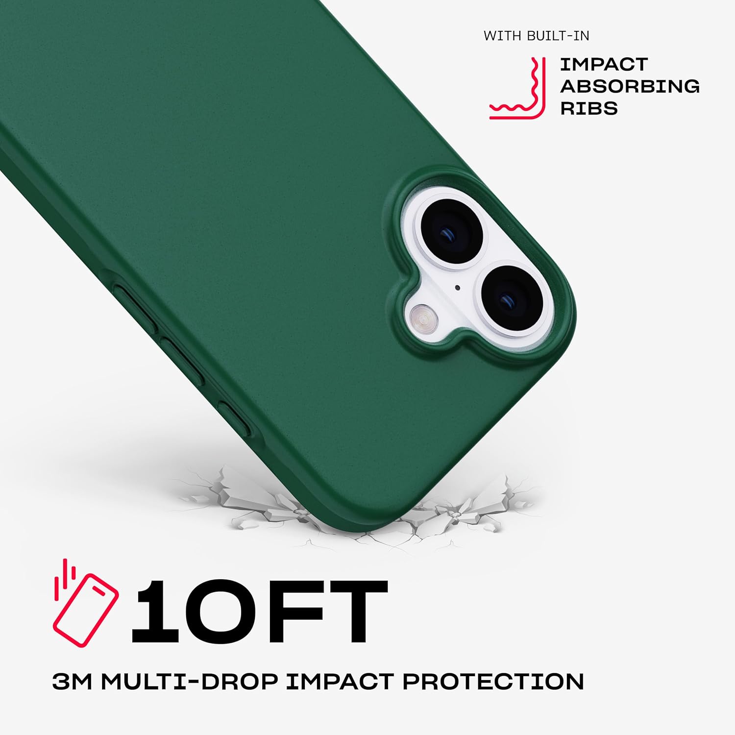 Tech21 EvoLite for iPhone 16 Ultra Thin - Impact Protection Case - in Forest Green