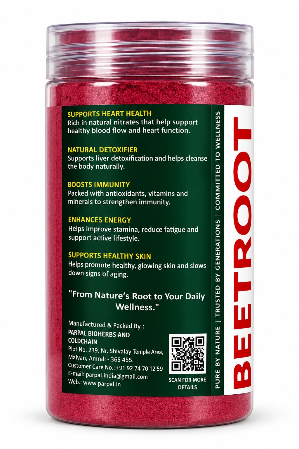 Beetroot Powder, 100% Pure & Natural, (110GM),No Added Sugar, or Drinking & Face Pack | Supports Heart & Brain Health | 100% Pure & Preservative-Free | Men & Women — Amazon image 8