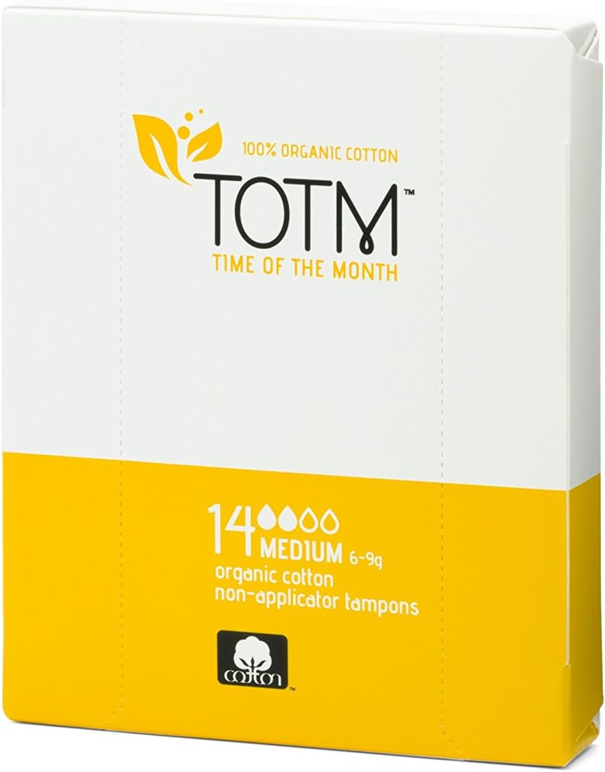 TOTM 100% Organic Non-Applicator Tampons (Medium) x 14