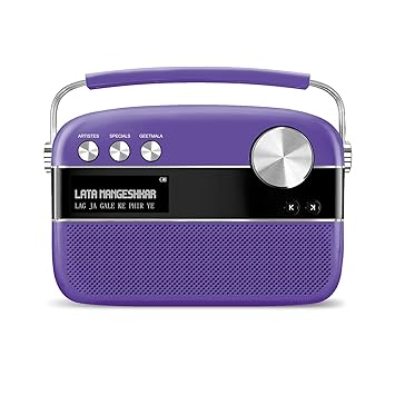 Saregama Carvaan Premium Hindi - Portable Music Player with 5000 Preloaded Songs, FM/BT/AUX (Orchid Purple)