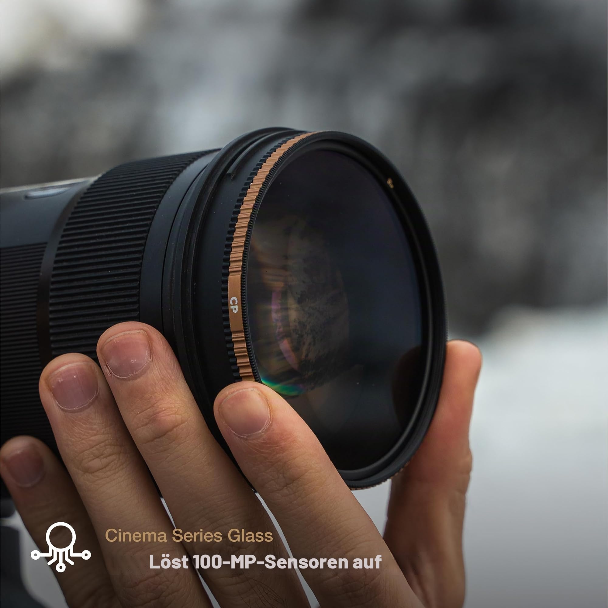 PolarPro - Quartzline CPol - 82 mm - Perfekte Farbneutralität - Messingrahmen - Kratzfeste/ölabweisende/hydrophobe Beschichtung - Cinema Series - Polarisationsfilter – Bild 6