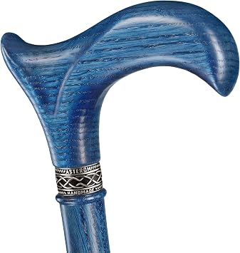 Asterom Stylish Walking Cane with Elegant Leather Strap - Cool Wooden Cane for Men and Women