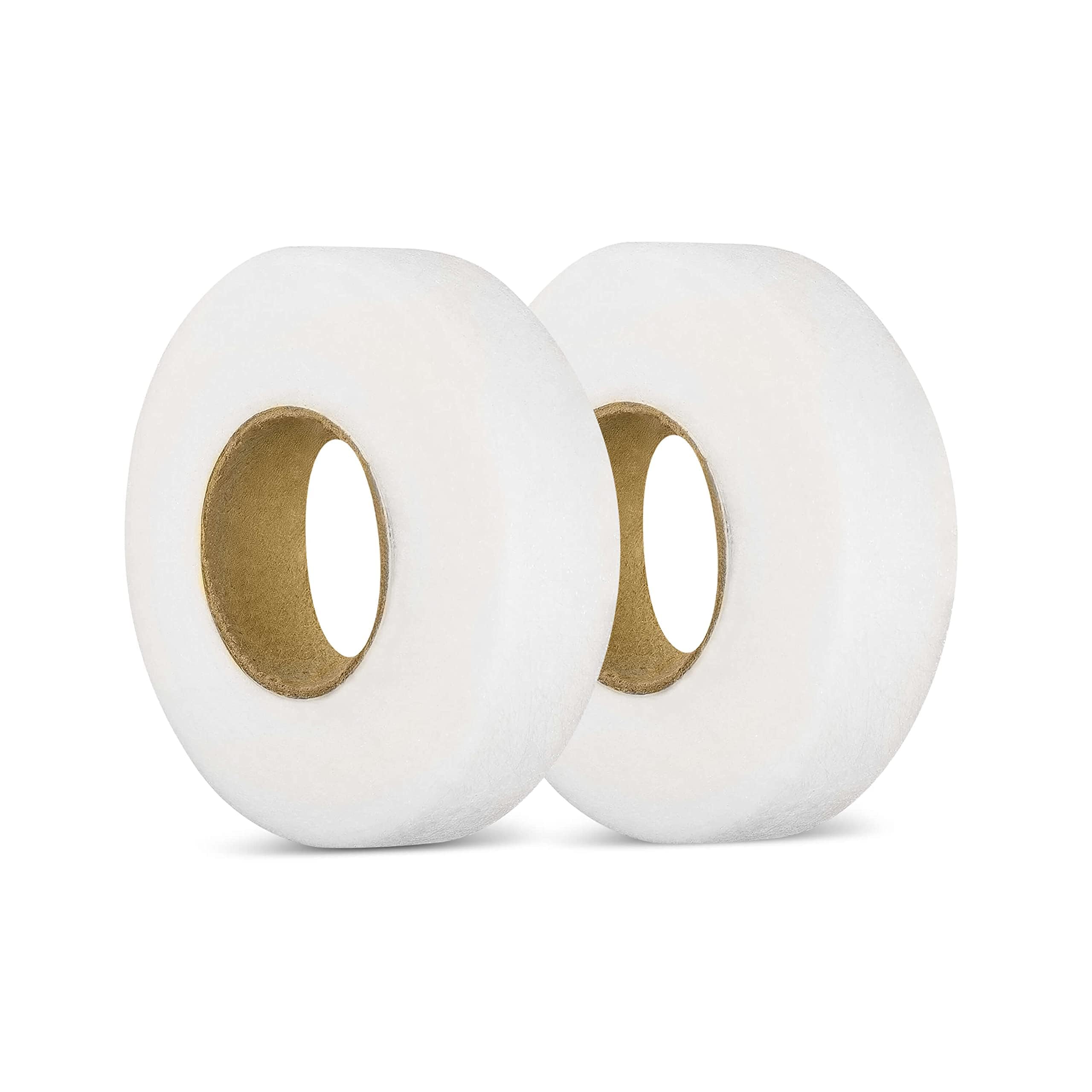 MAKINGTEC Iron-On Fabric Tape White Heavy Duty Fusible Adhesive Hemming Strip to Repair Curtains, Clothes, Pants, Pillow Case, Uniform - No Sewing (0.78-inch, 70 Yard)