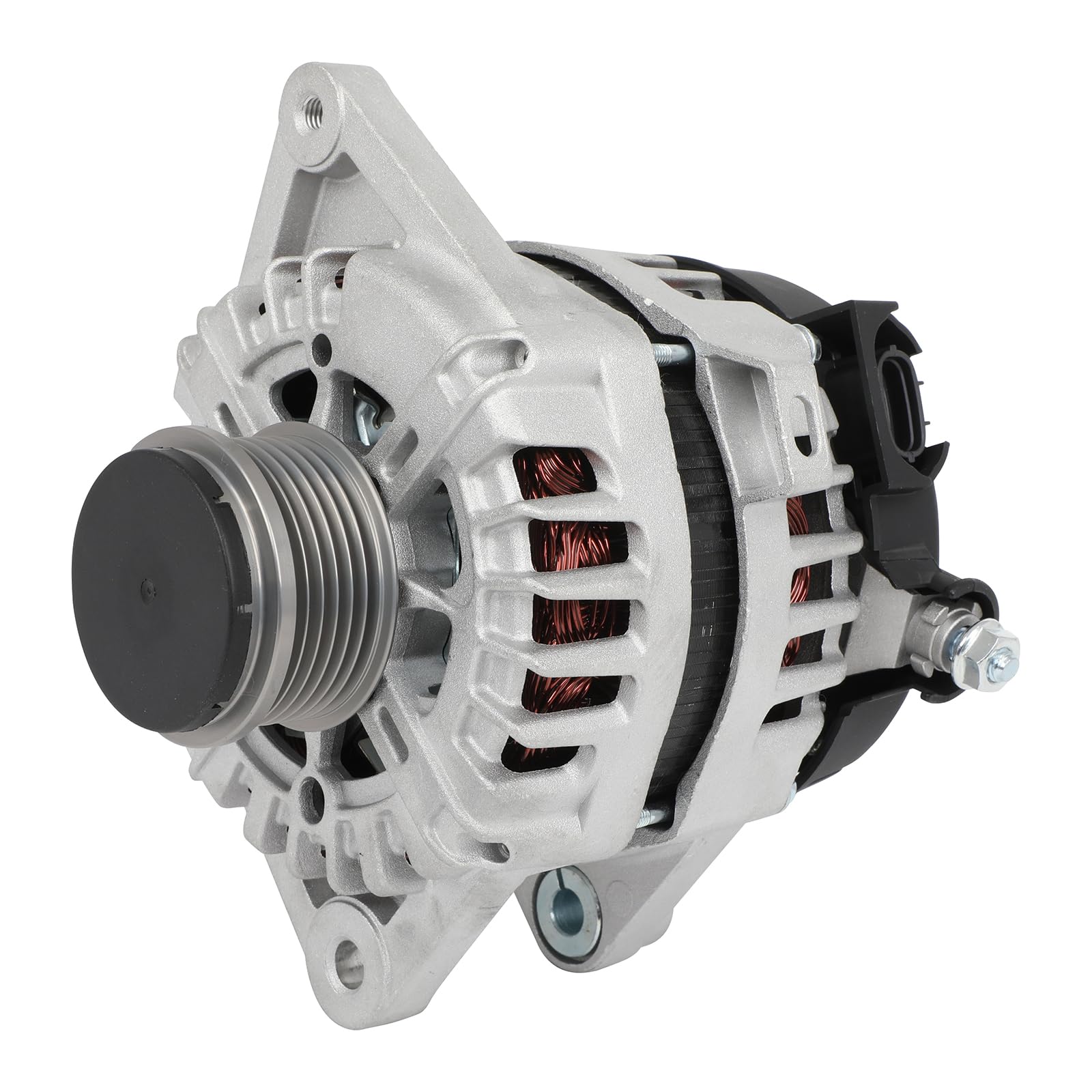 Photo 1 of SCITOO Alternator Fit for Hyundai for Elantra 17-20, Sonata 15-19, for Elantra GT, Tucson, for Veloster, Kona & for Kia for Soul 17-21,for Forte 20-21, 1.6L Turbo 12V 130Amp CW 6-Groove 21153