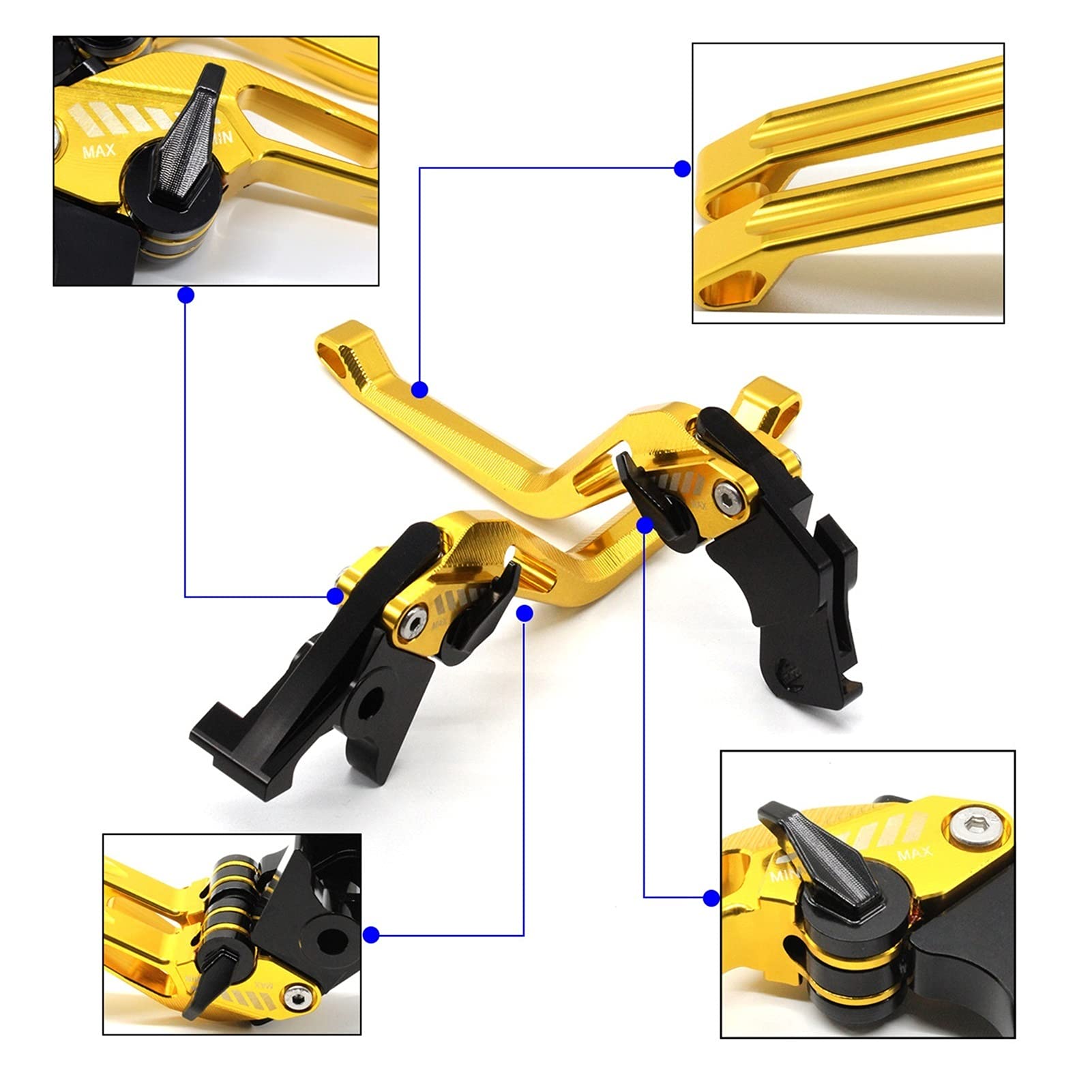 3D In Alluminio Moto Regolabile Leva Frizione Freno Per Suzuki Gsx-r125 GSXR 125 2017-2018 Gsx-r150 GSXR 150 2017-2018 GSXR125 Leva Freno Frizione (Colore : B1)