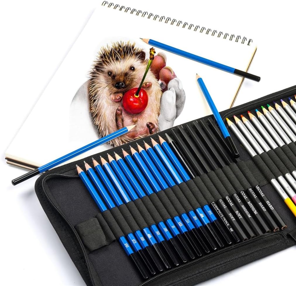41 Pieces Drawing Set Sketching Pencil Water Soluble Color Art Painting Supplies