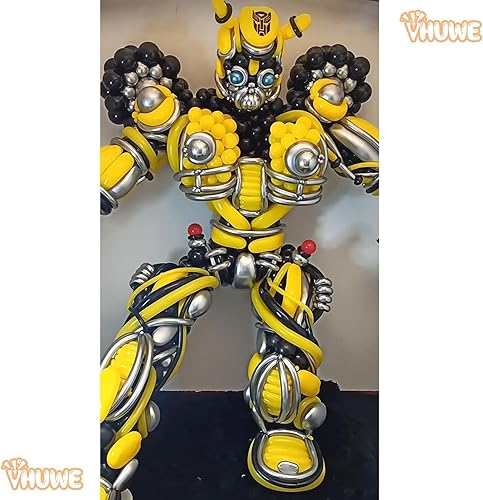 Miniatura 135 de 260 globos de color amarillo limón, paquete de 100 globos largos gruesos para arco, animales, payasos, niños, cumpleaños, fiestas, baby showers