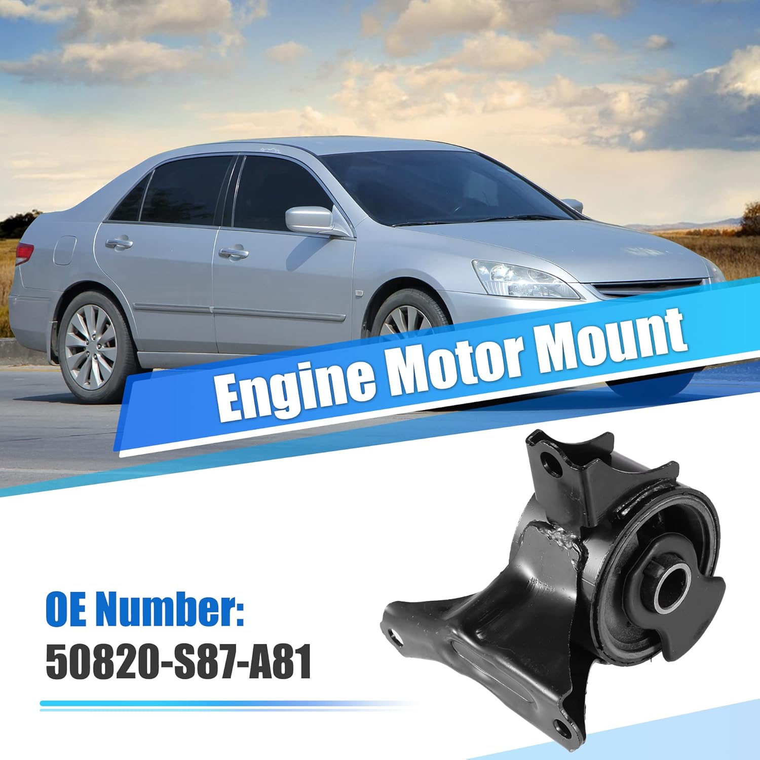 X AUTOHAUX Engine Motor Mount 50820-S87-A81 for Honda Accord EX LX 3.0L V6 - Gas 1998-2002 Side Mounting Engine Mount Bracket 1 Pcs