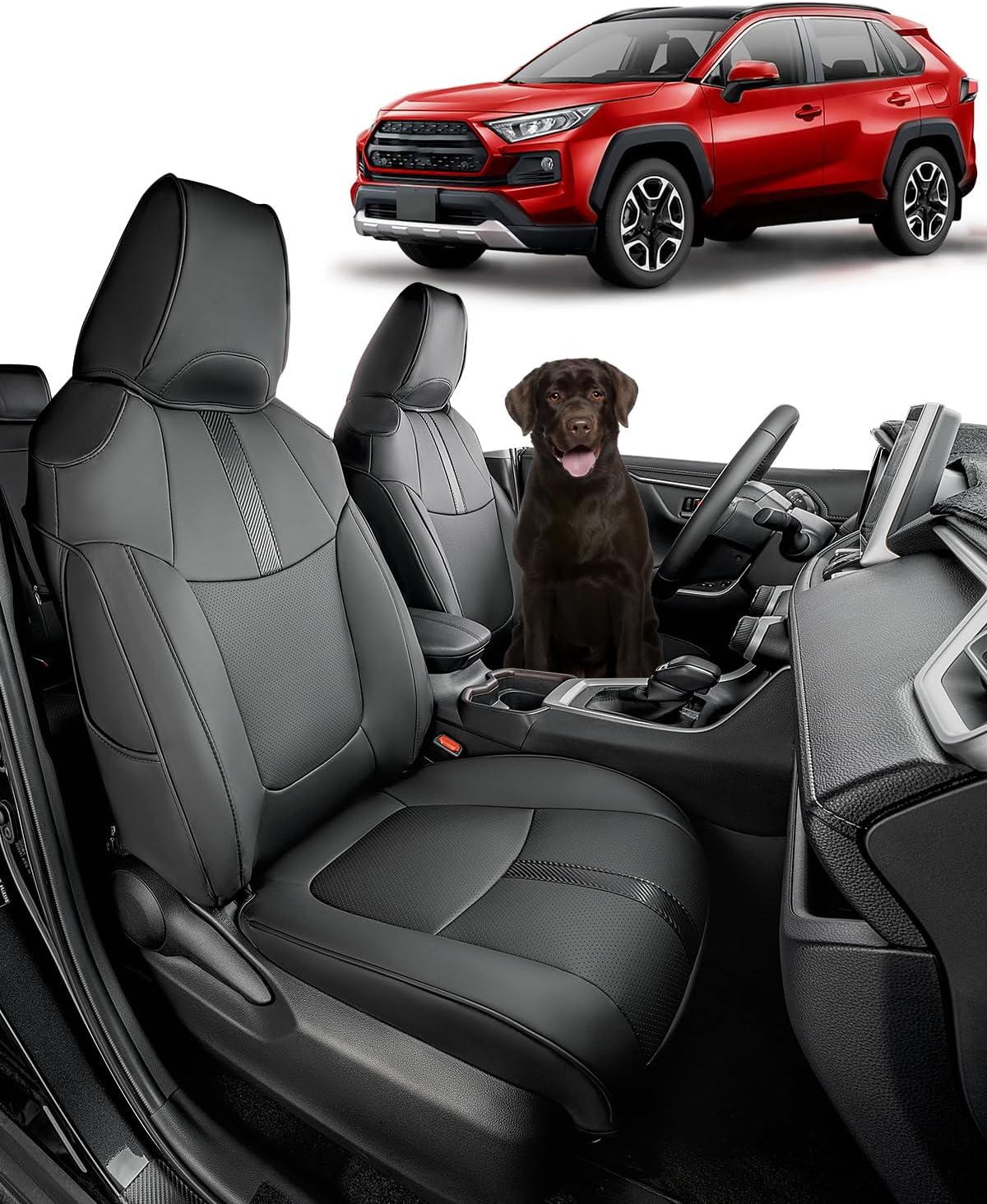 Car Seat Cover Luxury Leather 5-Seats Full Front +Rear Protector For Toyota Gray