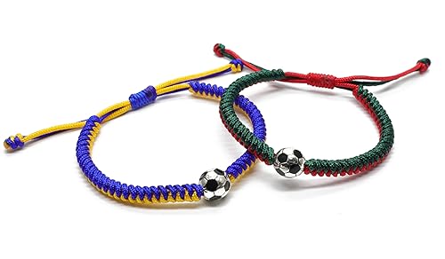 Miniatura 3 de MANYC Soccer Bracelets for Men Women and Kids - Stylish Accessories for Soccer Fans Team Spirit Gifts For boys Girls 8-12 and Game Decor (Redgreen