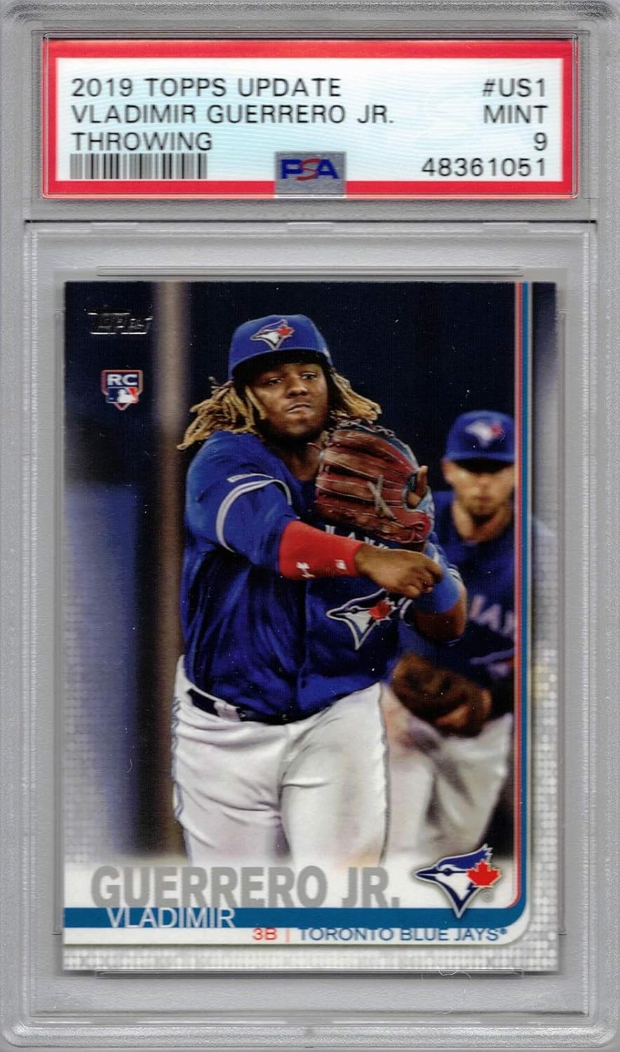 2019 Topps Update Baseball #US1 Vladimir Guerrero Jr. Rookie Card Graded PSA 9 Mint