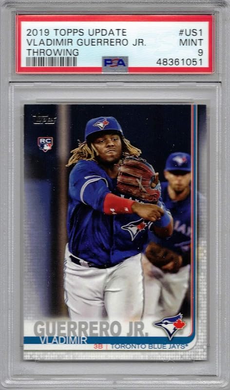 2019 Topps Update Baseball #US1 Vladimir Guerrero Jr. Rookie Card Graded PSA 9 Mint