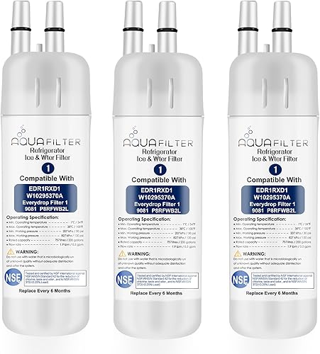 Miniatura 11 de FILTER1 W10295370 A - Filtro de agua de repuesto para refrigerador EDR1RXD 1 filtro de agua W10295370 A modelos de refrigerador (paquete de 4)