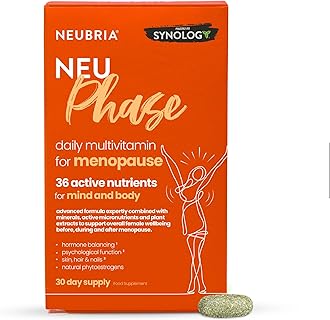 NEUBRIA NEU Phase Multivitamin for Menopause – 36 Nutrients & Botanicals for Perimenopause & Menopause - Hot Flushes & Night Sweats Supplement– Hormonal Balance & Energy Support – 30 Tablets