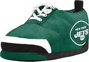 FOCO Mens NFL Team Logo Plush Oversized Sneaker Slippers
