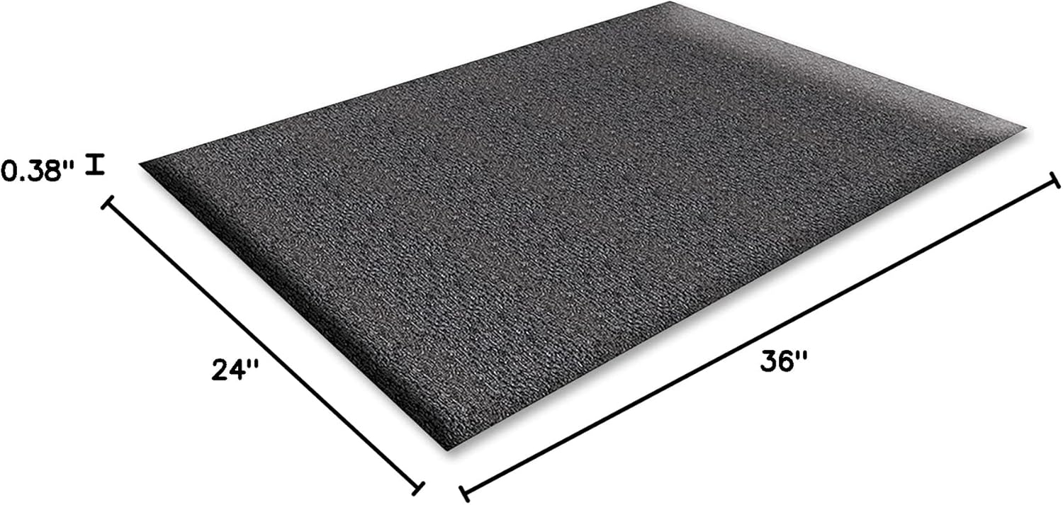 Genuine Joe Anti-Fatigue Mat, Nitrile Rubber/Vinyl, 2 by 3-Feet, Black