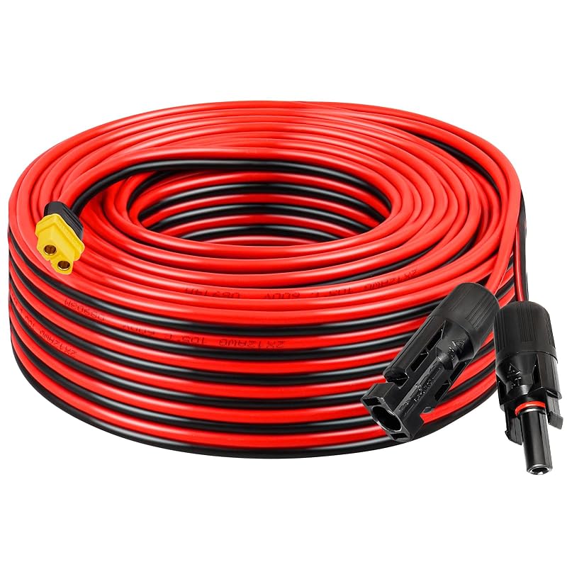 Cabo de extensão solar para XT60, 12AWG, 22,86 m, MOOKEERF, 1 unidade