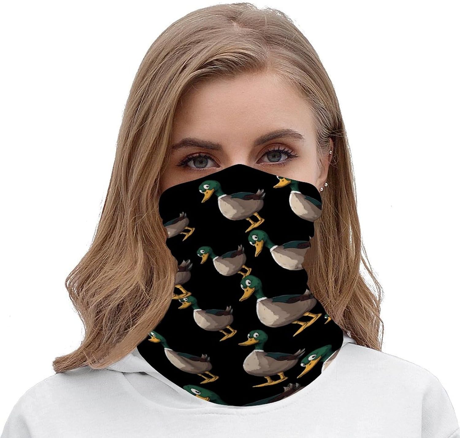 Mallard Duck Face Cover Neck Gaiters for Men Women Sun Protection Mask Scarf Hiking Bandana