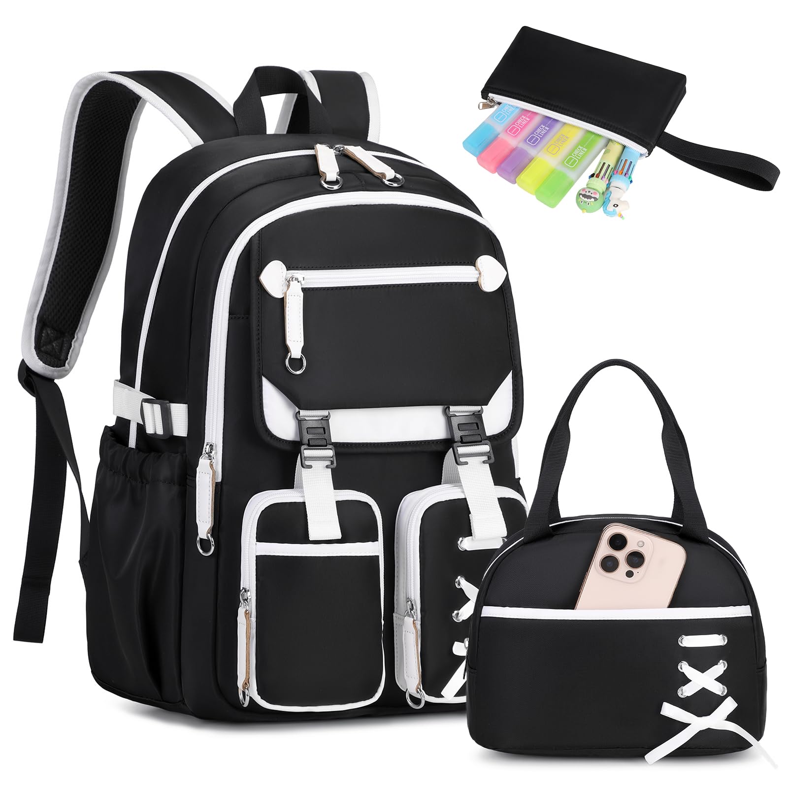 Kids Backpacks for Girls Teens Kawaii Bookbag for Elementary Primary Middle High School Daypack