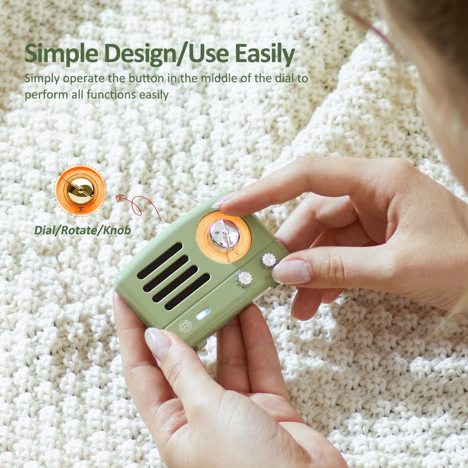 Muzen OTR Magnetic Sticker Speaker Portable Bluetooth Speaker,Apply for Metal Surface, Wireless Bluetooth 5.3 and Type-C Charge, Mini Size with Big Loud, Retro Style Home Accessory - Image 4