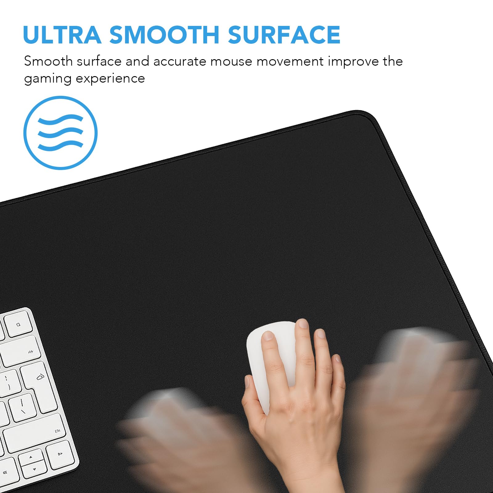Alfombrilla de Mouse Grande para Juegos con Base de Goma Antideslizante, Alfombrilla de Mouse de Escritorio Extra Grande Impermeable con Bordes cosidos, Alfombrilla Larga XXL para Teclado de