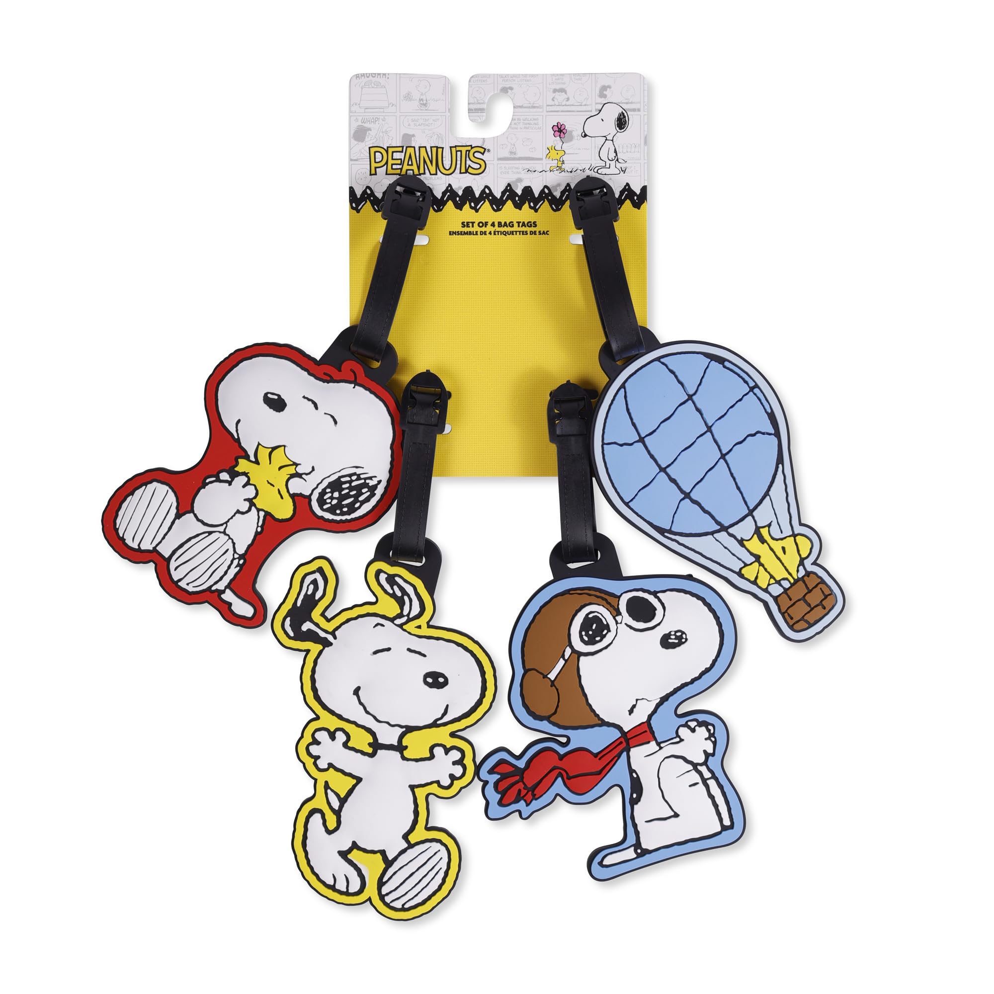 Peanuts Snoopy - 4 etiquetas para equipaje
