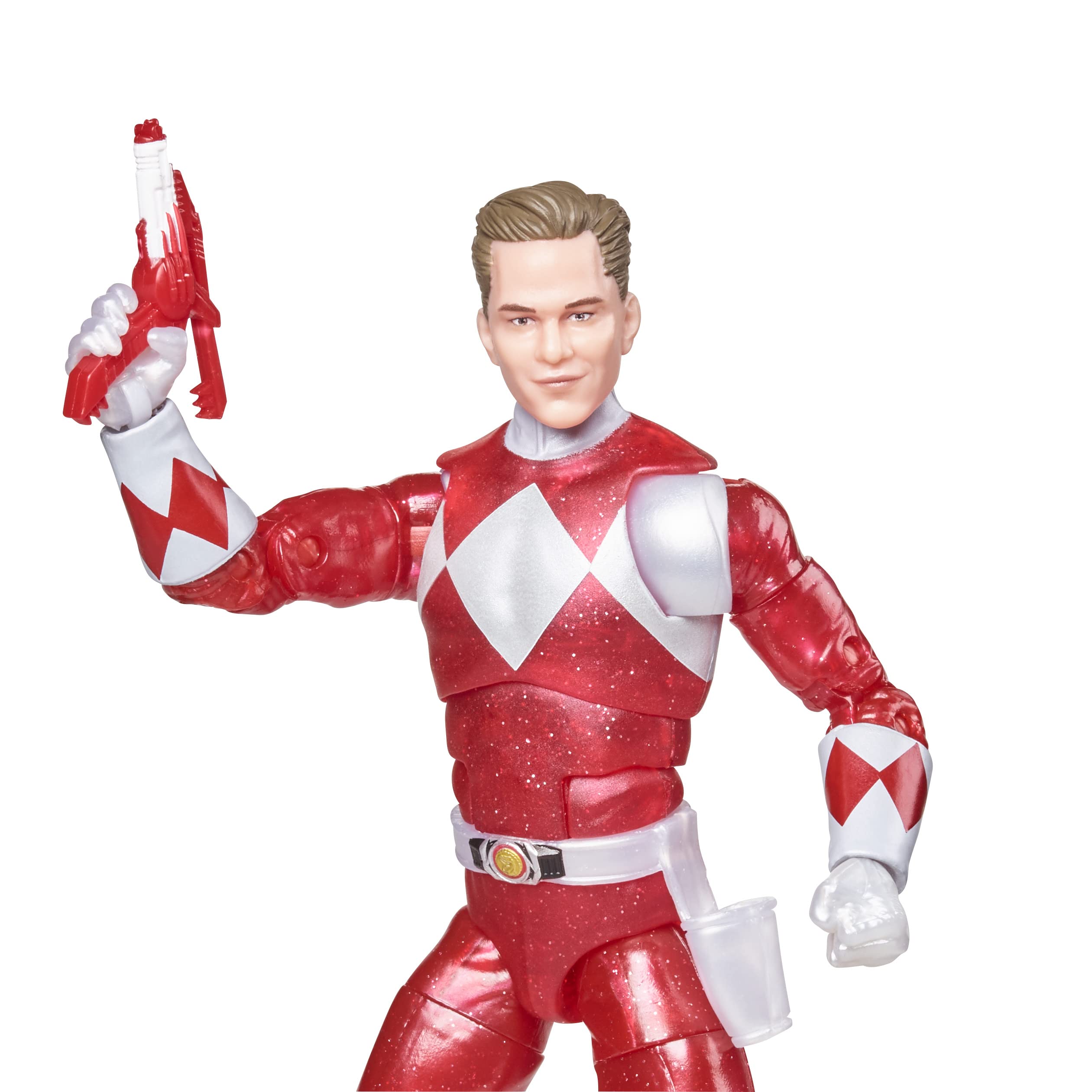 Power Rangers Lightning Collection Mighty Morphin Metallic Red Ranger 15,2 cm Premium Sammel-Actionfigur Spielzeug mit Zubehör