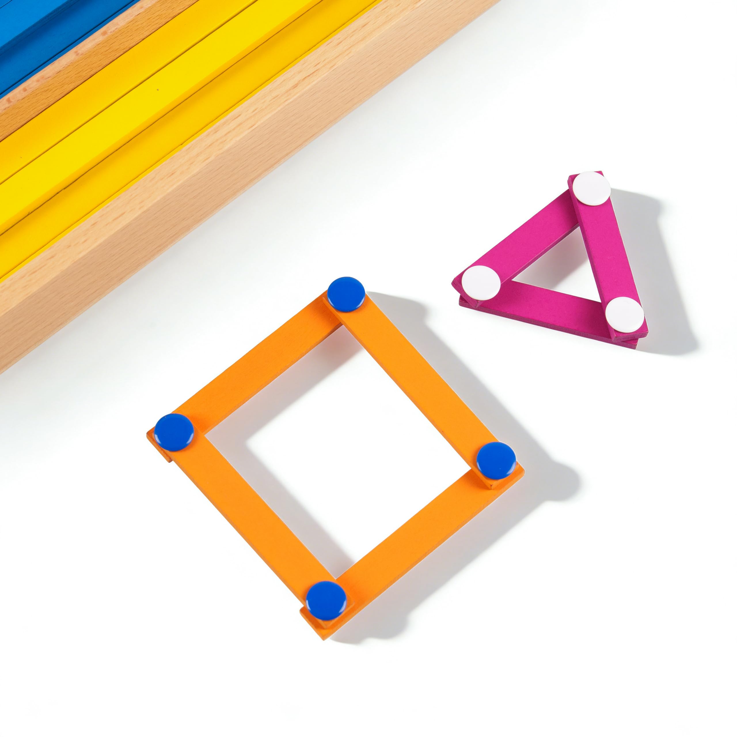 Montessori materiały matematyczne – drewniana zabawka edukacyjna do liczb i liczb, przedszkola i szkoły podstawowej, domowej i klasy od 3 lat (geometryczne pręty Montessori)